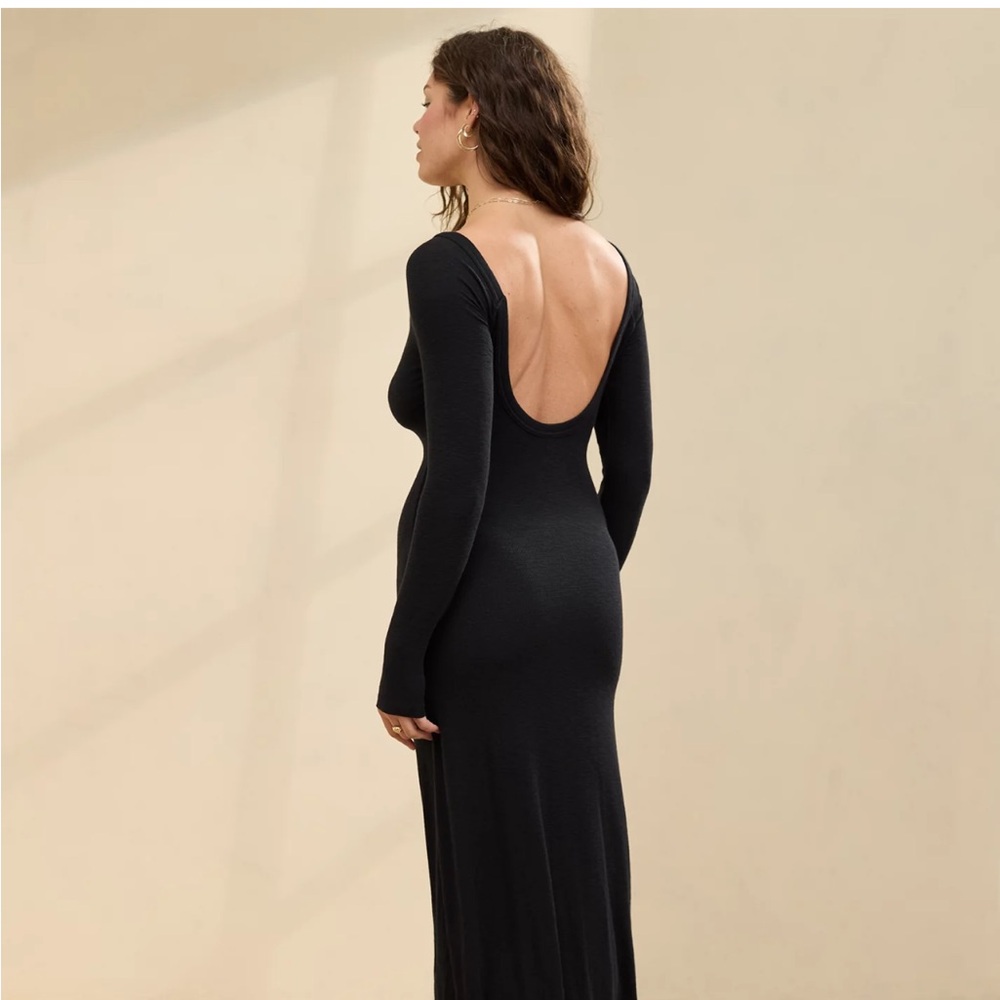 NWT Aerie XS Elegant Black Long Sleeve Body-con Dress